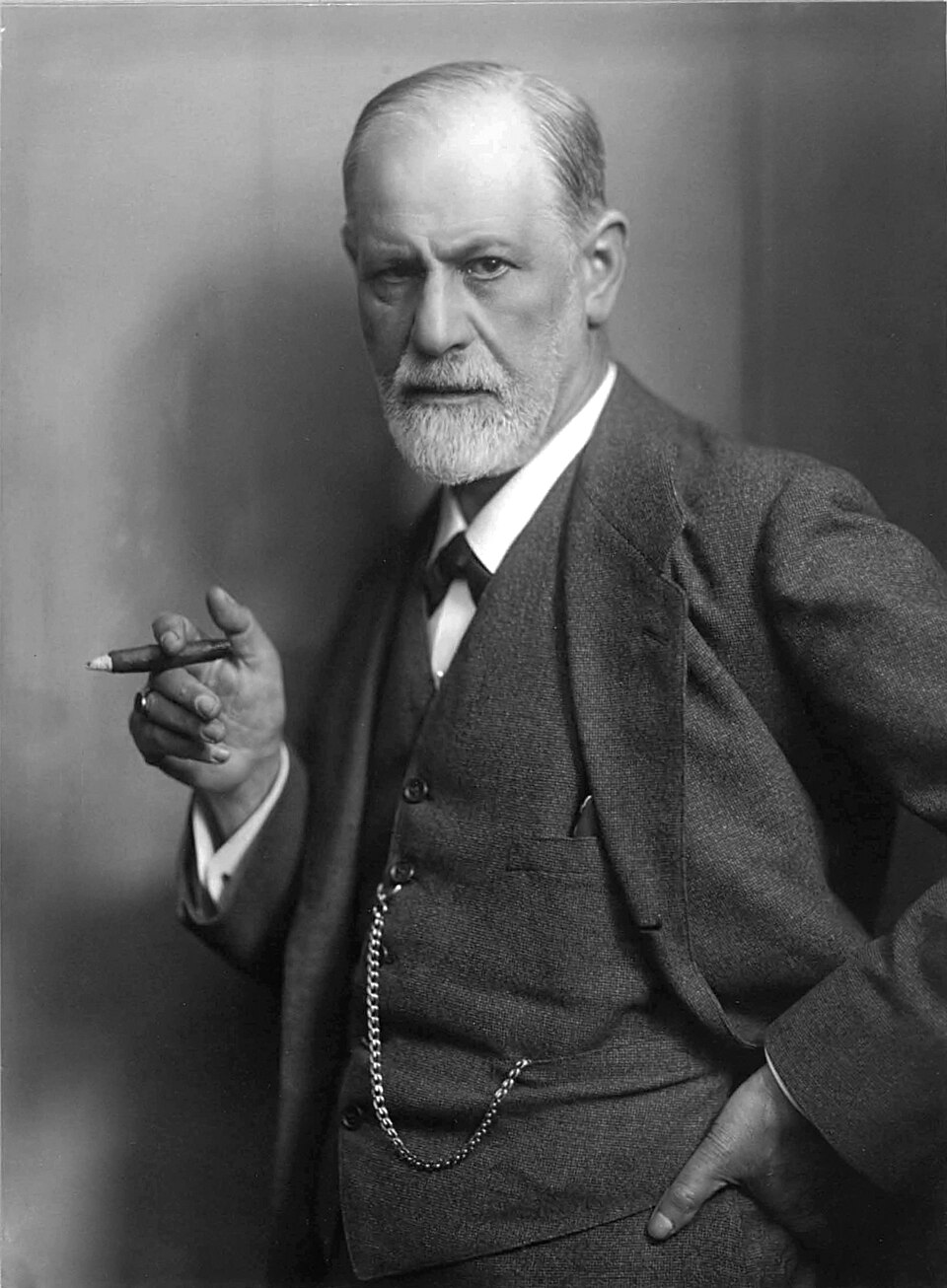 A famous photograph of Freud holding a cigar
